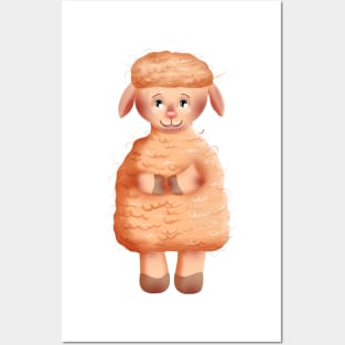 fluffy lamb Posters and Art